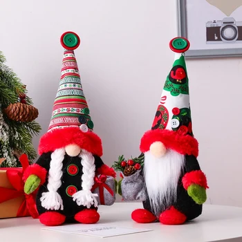 Нова година декор, триизмерна безлични кукла, Коледна украса, Коледни подаръци, празнични играчки, украшения във формата на елфи и джуджета