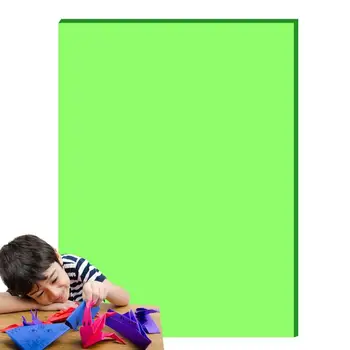 Цветен картон, формат А4, 100 Листа тежка хартия-различни цветове 10 Различни цвята Хартия за креативността на ръчно изработени