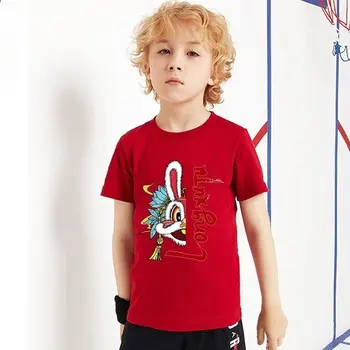 Детски дрехи Памучен тениска за момче тениска за деца на 9 години, Тениски с принтом, върхове за деца, детски топ с къс ръкав