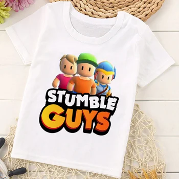 Stumble Guy/детски дрехи big bother, тениска с графичен дизайн аниме, лятна тениска roupas infantis masculino, къси потници big bother