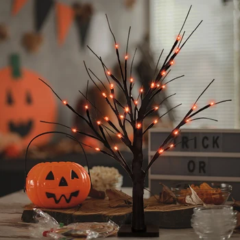 Декор за Хелоуин, led бреза елха, Висящи украси за партита, Коледни декорации за дома масата, Детски подарък, Коледна лампа