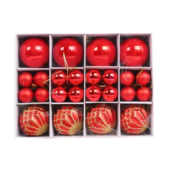 40 бр. топки за коледната елха, Топка с коледни мехурчета, творчески рисувани Коледни окачените балони, украса на коледната елха на двора