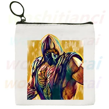 Mortal Kombat Сладък Мини-портфейл за монети, платно студентски портфейл, джоб за монети, женски калъф за ключове с цип