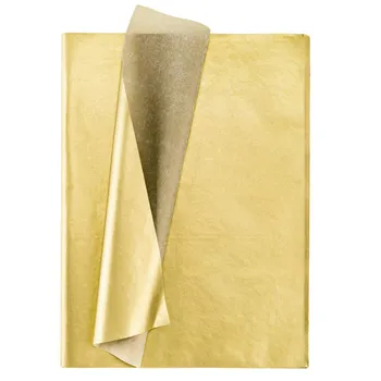 Златна подвижния хартия, 100 листа металик за рожден ден, юбилей