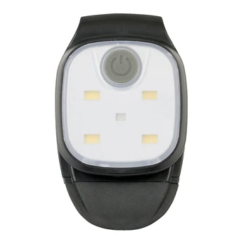 Led фенерче-клипса GTBL, 4 режима на осветление, USB-Акумулаторна лампа-клипса, Предупреждение за сигурност, Ходова фенер за нощни разходки