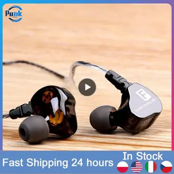 Четырехъядерная слушалки 3,5 мм, слушалки в ушите с субуфер, музикални слушалки, двоен динамични слушалки, Слушалки с кръгла дупка, стерео слушалки с Кабел