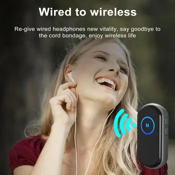 Bluetooth съвместим адаптер с ниска латентност, Безжични автомобилни аудиоприемники за дома с Bluetooth 5.0, намаляване на шума, за хендсфри