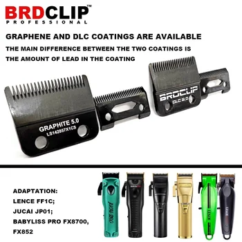 BRDCLIP Професионален нож за рязане на коса от въглеродна стомана DLC с графеновым покритие, акумулаторна замяна корона за подстригване