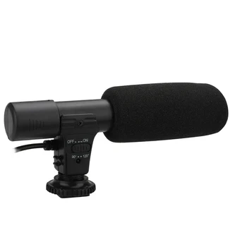 Микрофон за камера Микрофон за интервю е Съвместим с камера DV Камери Електрически насочени кондензаторен микрофон
