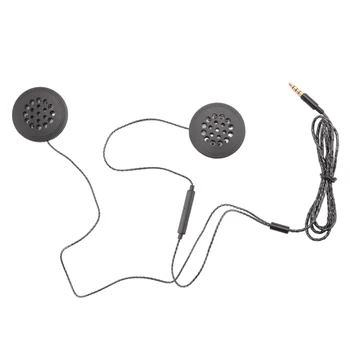 Високоговорители слушалки за мотоциклетни шлем с жак 3,5 мм, слушалки с кабел, слушалки с HD микрофон за мотоциклетни шлем Inter