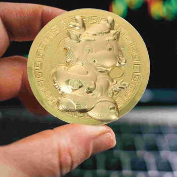 Златни Сувенирни монети 2024 Година, Китайската Нова Година, Паметен Знак на Зодиака с Дракон, Метал