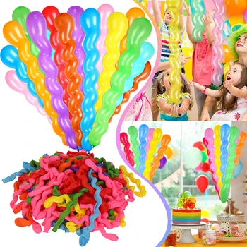 100 бр. Спирала балони, Цветни гелиевые латекс гигантски балони за парти по случай рожден ден, сватба, Ден за защита на децата, на детската душа, декор