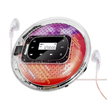 Преносим CD-плейър Bluetooth Високоговорител Музикален Плеър, Поддръжка TF карта Цифров Дисплей Led Сензорен Екран