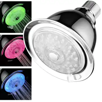 7-цветен душ с 4 светодиода и технология за увеличаване на налягането на Air Turbo Филтър за душ Duschkopf Regadera lluvia de para baño лейка