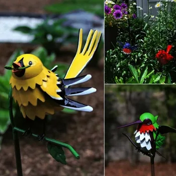 Имитация на птичи декорации в градината, хол, птичи декорации в градината, пасторальное украса, цветна птица в саксии, украса на градината