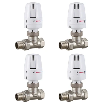 Месинг термостатичен радиаторный клапан директно тип DN15 с 4 1/2 инча, автоматичен клапан за регулиране на температурата, подово отопление