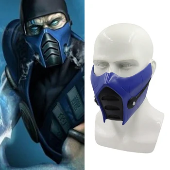 Маска за cosplay от смола Mortal Kombat MK Scorpion Face Sub-Zero Masker, Унисекс, подпори за cosplay на Хелоуин