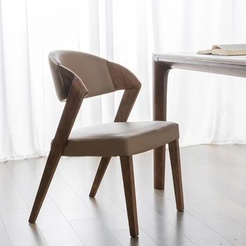 Скандинавски Обикновен стол за Хранене от масивно Дърво Акцент Модерен Прост Дизайнерски Стол Кухненско Офис стол Stuhl Мебели за дома WKDC