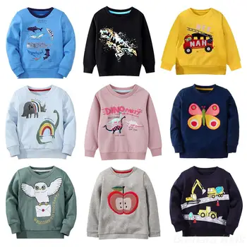 Детски дрехи, дрехи hoody за момчета, спортна риза за деца 2, 3, 4, 5, 6, 7, 8 години, Блузи с динозавром, пролетно-есенна тениска за момчета