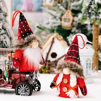 Светещ кукла джудже Очарователен Светещо Коледно кукла джудже Декорация за празничната домашен интериор Подарък фигурки плюшени играчки-джуджета