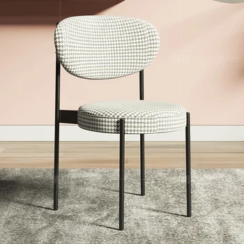 Напразно кадифе стол за хранене, Модерен балкон с маса за хранене, нисък метален дизайн, Точно копие на луксозен минималистичен мебели Sedie Da Pranzo ZXF
